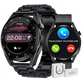 Smartwatch Giewont GW450-1 Czarny + Pasek Czarny Silikonowy-154996