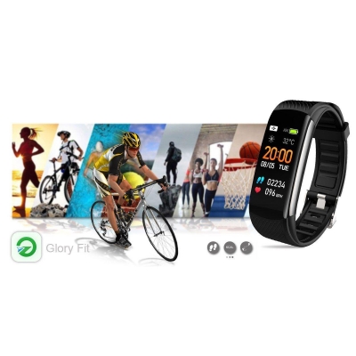 Smartband Rubicon CZARNY RNCE59-5+ Pasek Różowy-71506