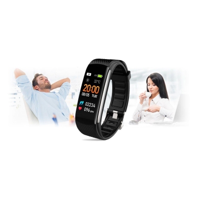 Smartband Rubicon CZARNY RNCE59-5+ Pasek Różowy-71508