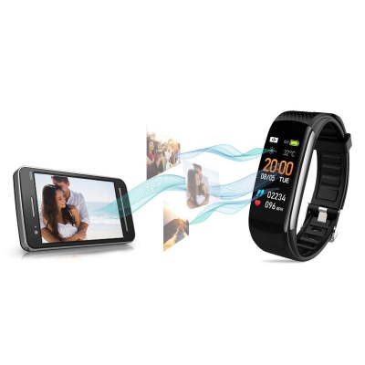 Smartband Rubicon CZARNY RNCE59-5+ Pasek Różowy-71510