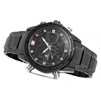 Zegarek Męski Perfect A8027-3 Dual Time Iluminacja-76779