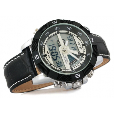 Zegarek Męski PERFECT KANONIER LCD DUAL TIME A857-1-76952