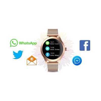 Damski SMARTWATCH Rubicon RNBE37-PRO-2 Różowe Złoto-80782