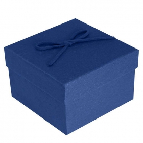 Pudełko na zegarek - kokardka - niebieskie-82745