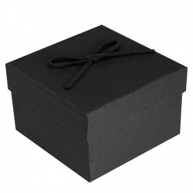 Pudełko na zegarek - kokardka - czarne-82748