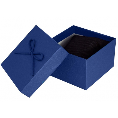 Pudełko na zegarek - kokardka - niebieskie-82746